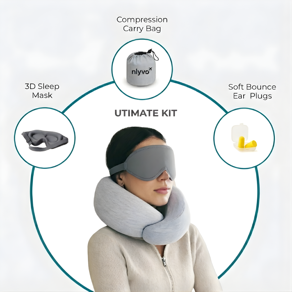 🛎️ SPECIAL OFFER 50% OFF 🔥 NlyvoTravel Pillow Ultimate Kit 🔥